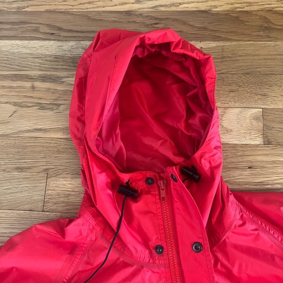 Vintage 80s Gore-Tex Sierra Country Red Nylon Hooded Windbreaker Jacket - Large - Picture 3 of 7